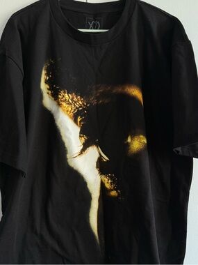 The Weeknd Tour Black Graphic Tee - Black with Gold Print